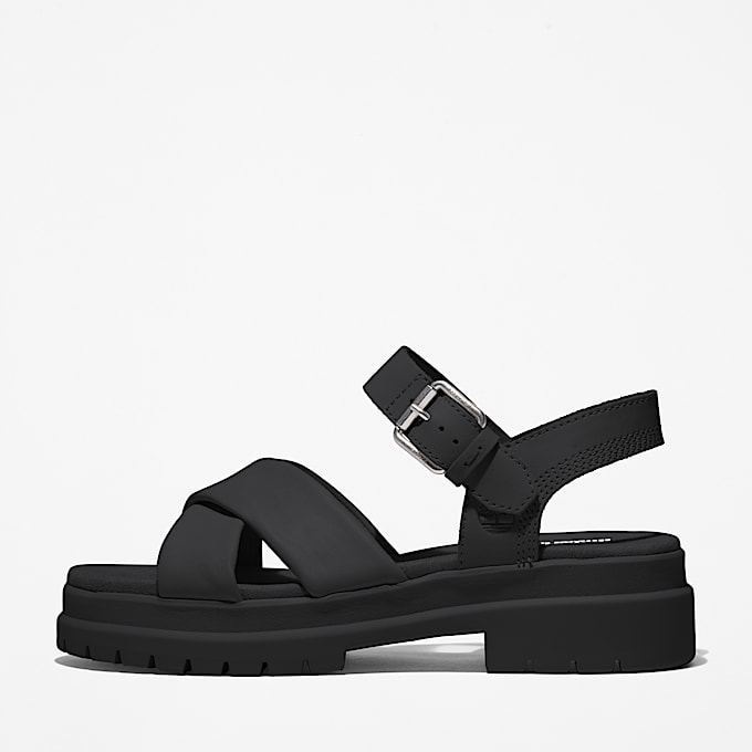 London Vibe Sandale mit Fersenriemen für Damen in Schwarz