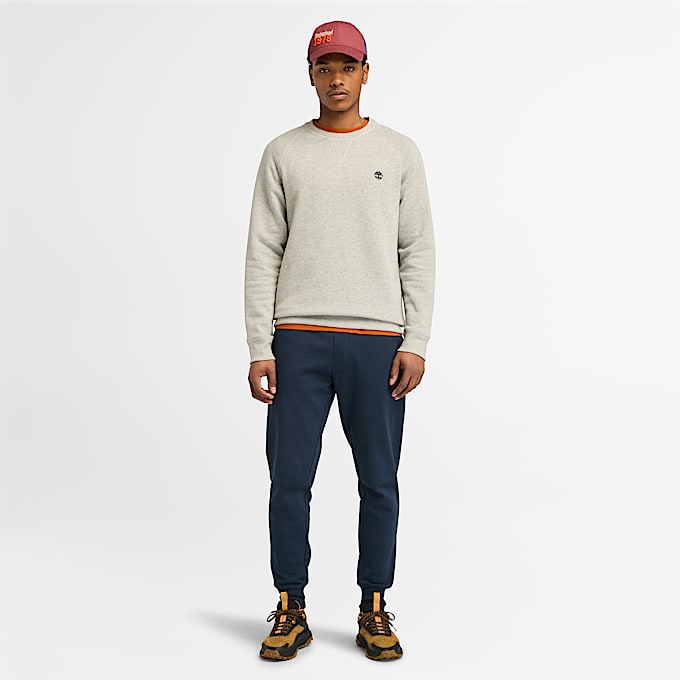 Exeter River Sweatshirt mit gebürsteter Rückseite und Rundhalsausschnitt für Herren in Dunkelgrau