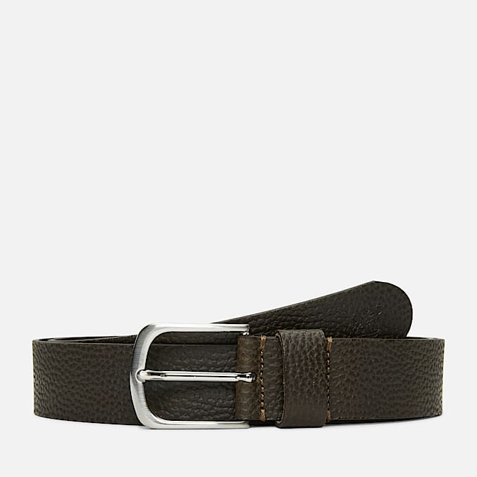 Canyon Lake Embossed Leather Belt i mrkbrun TBL Brun HERO