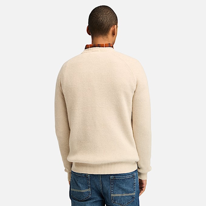 Phillips Brook Raglan Sleeve Crewneck Jumper for Men in Beige TBL Beige ALT9