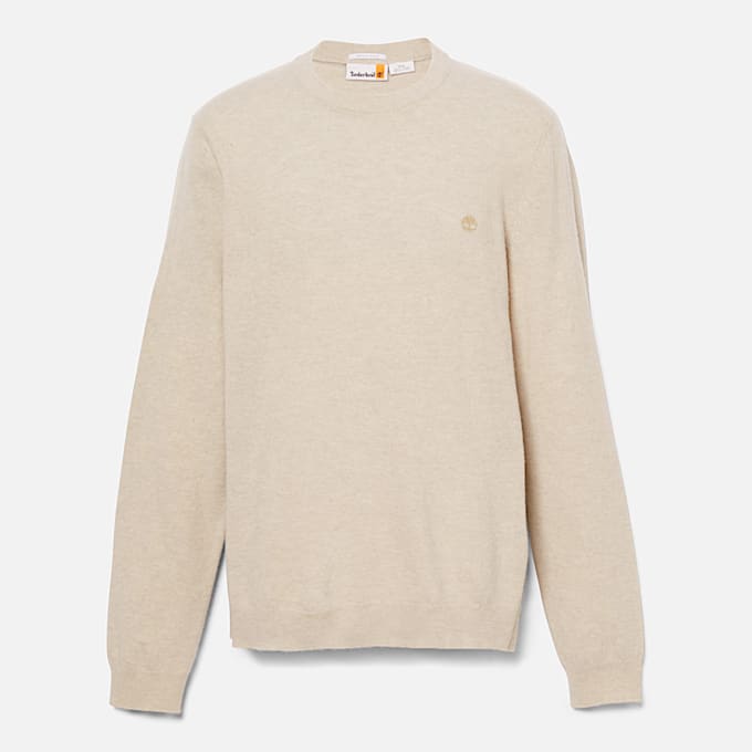 Maglione Girocollo in Lana Merino Timberland® Cohas Brook da Uomo in beige