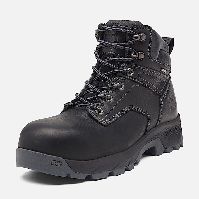 6Inch Timberland PRO TiTAN Composite Safety Toe Boot for Men in Black TBL Black ALT8
