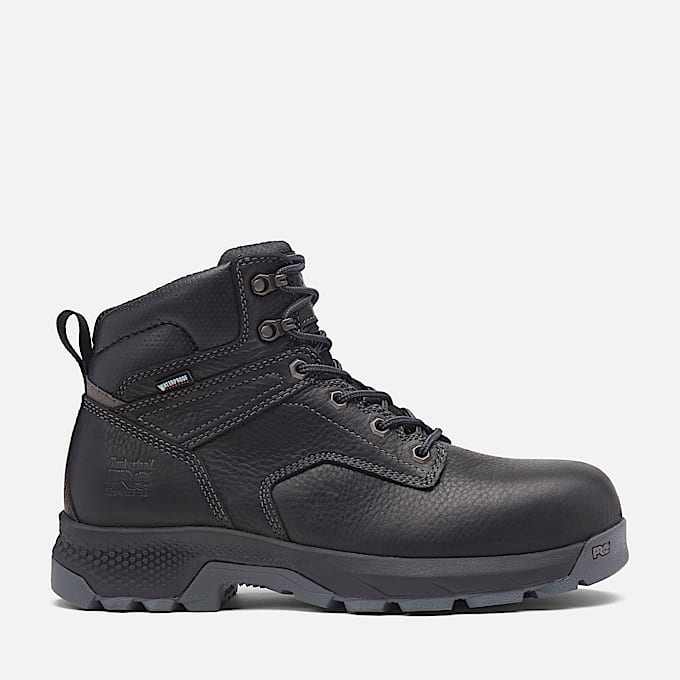 6Inch Timberland PRO TiTAN Composite Safety Toe Boot for Men in Black TBL Black HERO