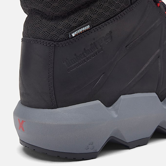Stivale da Lavoro Impermeabile con Puntale in Composito Timberland PRO Morphix 6 da Uomo in colore nerorosso TBL colore nero ALT6