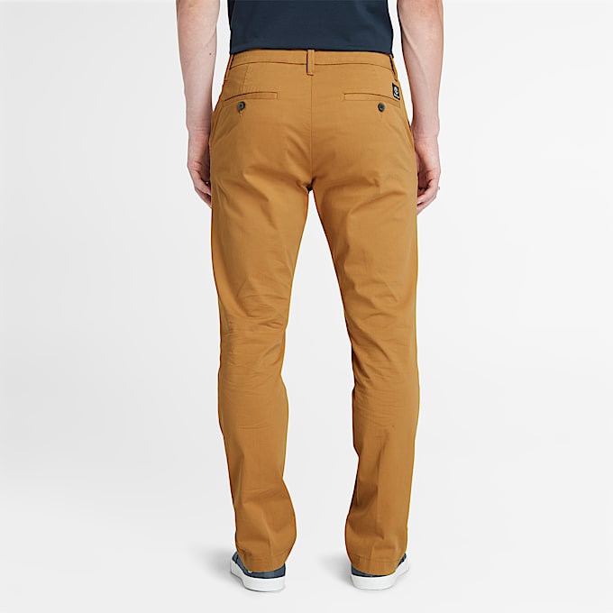 Claremont Twill Chino Straight Trouser fr herr i mrkgul TBL Gul ALT9