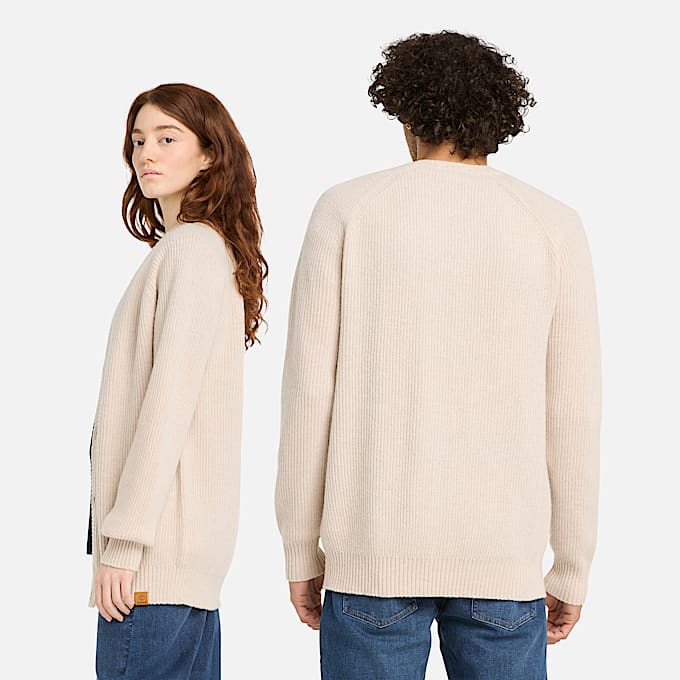 All Gender Phillips Brook Raglan Sleeve Cardigan in Beige TBL Beige ALT1