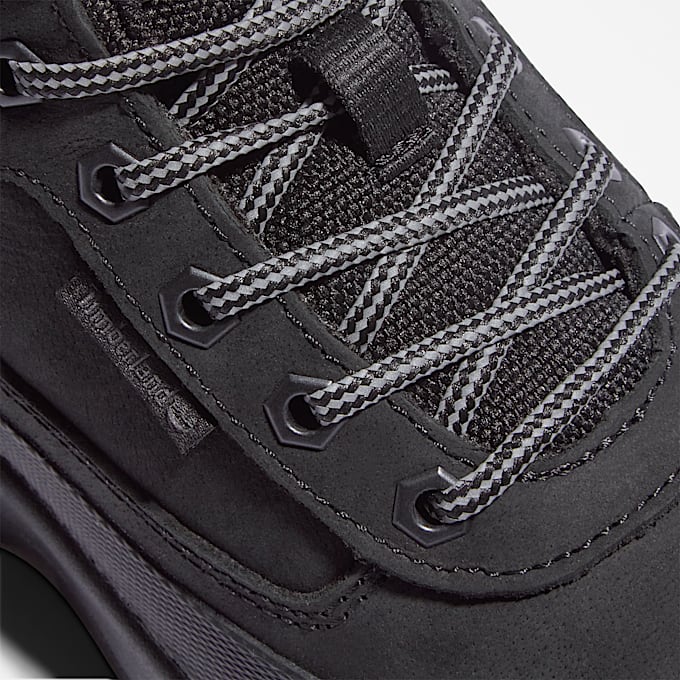 Zapatillas Field Trekker con cordones elásticos para niños (de 30,5 a 35) en negro