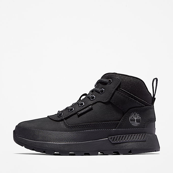 Zapatillas Field Trekker con cordones elásticos para niños (de 30,5 a 35) en negro