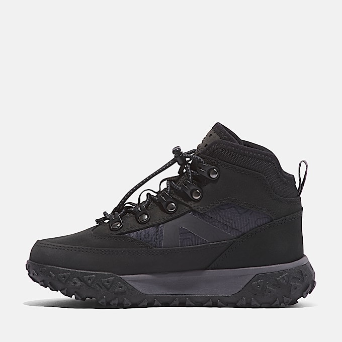 Halbhoher wasserfester GreenStride Motion 6 Bungee Sneaker fr Jugendliche in Schwarz TBL Schwarz ALT5