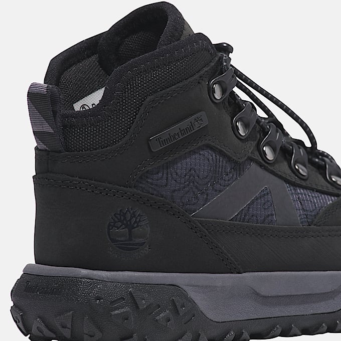 Halbhoher wasserfester GreenStride Motion 6 Bungee Sneaker fr Jugendliche in Schwarz TBL Schwarz ALT6