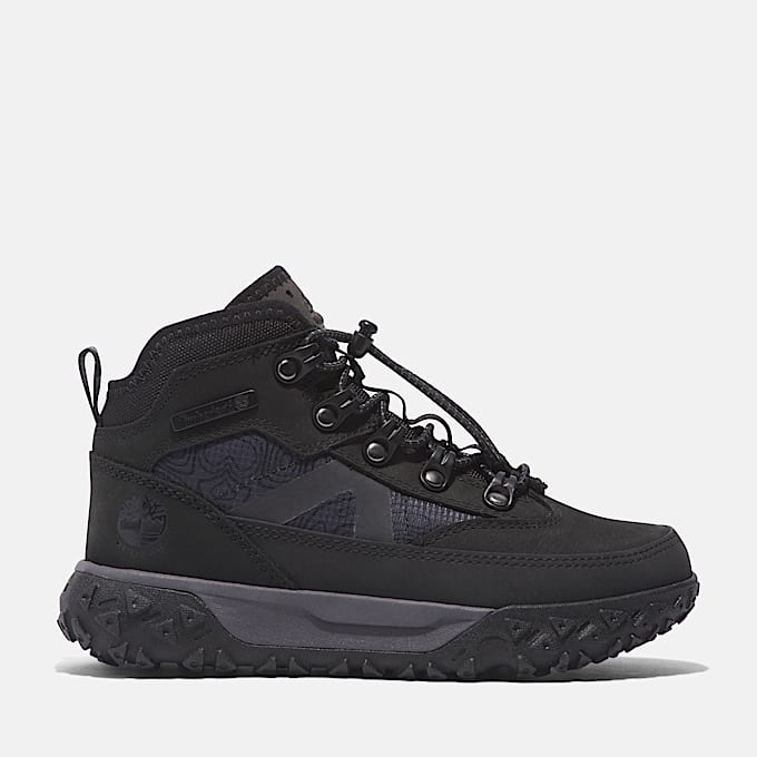 Halbhoher wasserfester GreenStride Motion 6 Bungee Sneaker fr Jugendliche in Schwarz TBL Schwarz HERO
