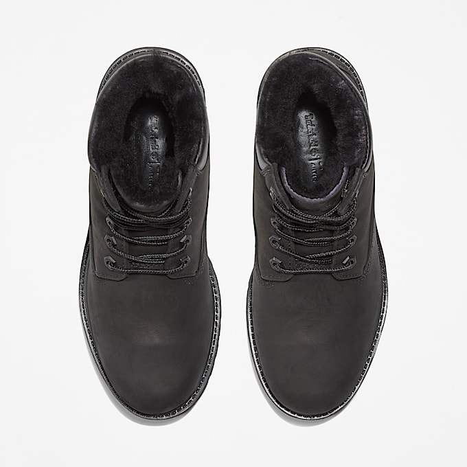 Botas Timberland® Premium 6-Inch impermeables con forro cálido para mujer en negro