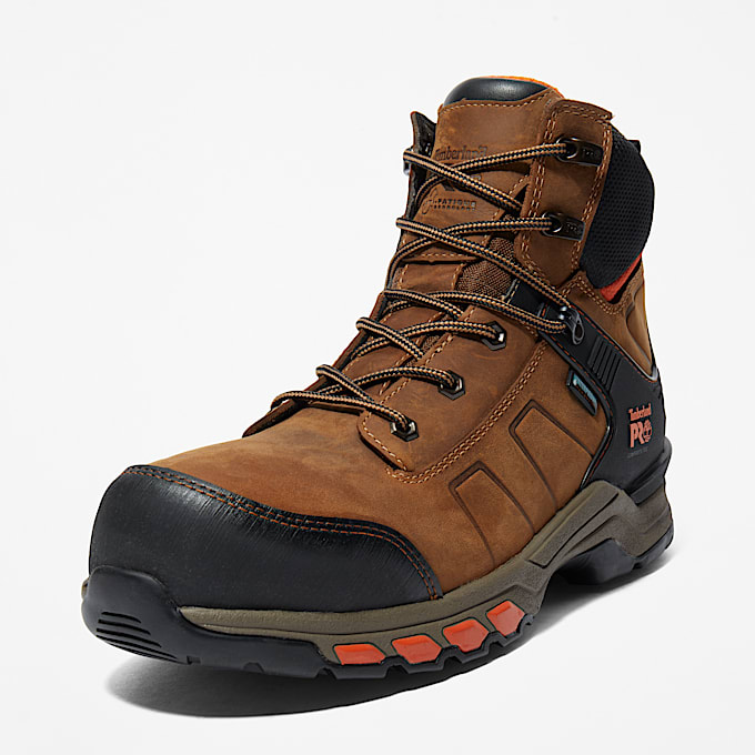 Hypercharge 6-Inch Waterproof Composite Toe Work Boot for Men in Brown