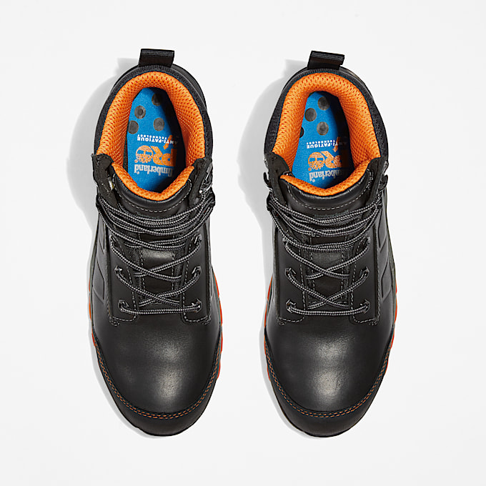 Wasserdichter Hypercharge 6-Inch Work Boot mit Zehenkappe aus Verbundwerkstoff für Herren in Schwarz