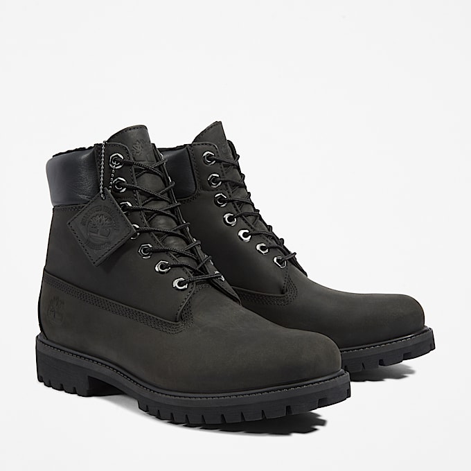 Wasserdichter Timberland Premium 6Inch Boot mit warmem Futter fr Herren in Schwarz TBL Schwarz ALT4