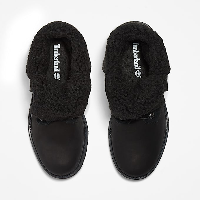 Wasserdichter Timberland RollTop Boot mit warmem Futter fr Damen in Schwarz TBL Schwarz ALT2