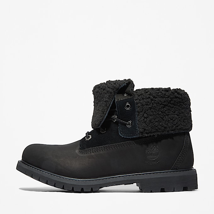 Wasserdichter Timberland RollTop Boot mit warmem Futter fr Damen in Schwarz TBL Schwarz ALT8