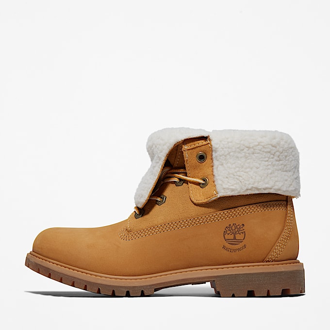 Wasserdichter Timberland RollTop Boot mit warmem Futter fr Damen in Gelb TBL Gelb ALT8