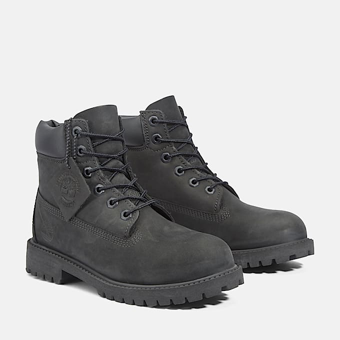 Timberland Premium 6Inch Waterproof Boot fr barn i svart TBL Svart ALT4