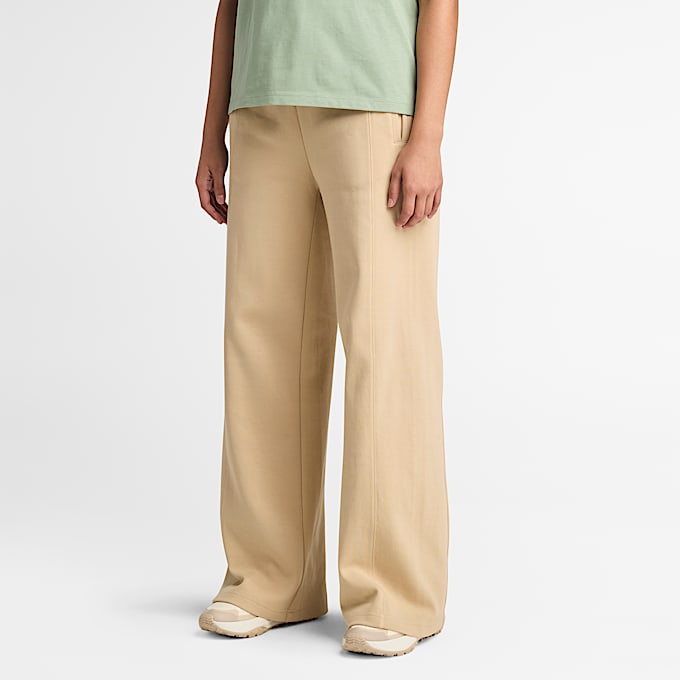 Pantalon palazzo Lush pour femme en beige - 1