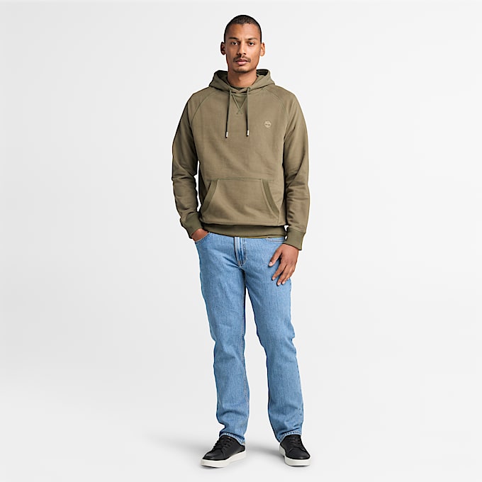 Sweat à capuche et envers bouclé Exeter River pour homme en vert