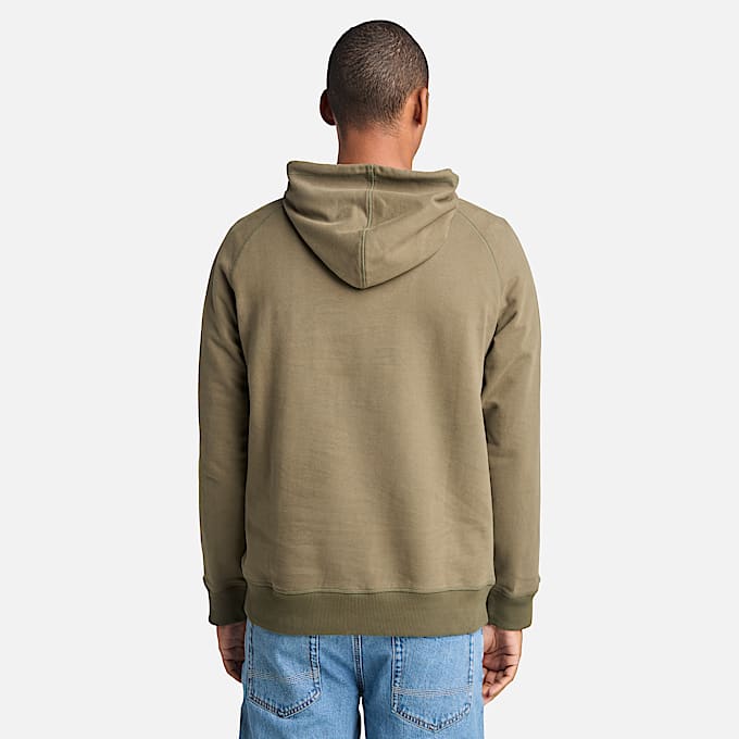 Sweat à capuche et envers bouclé Exeter River pour homme en vert