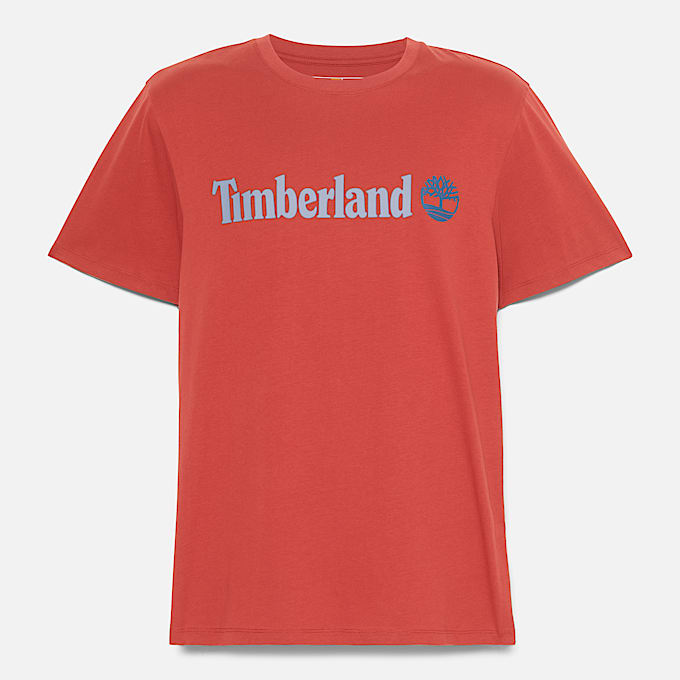 T-shirt a Maniche Corte con Logo Lineare Kennebec River da Uomo in rosso