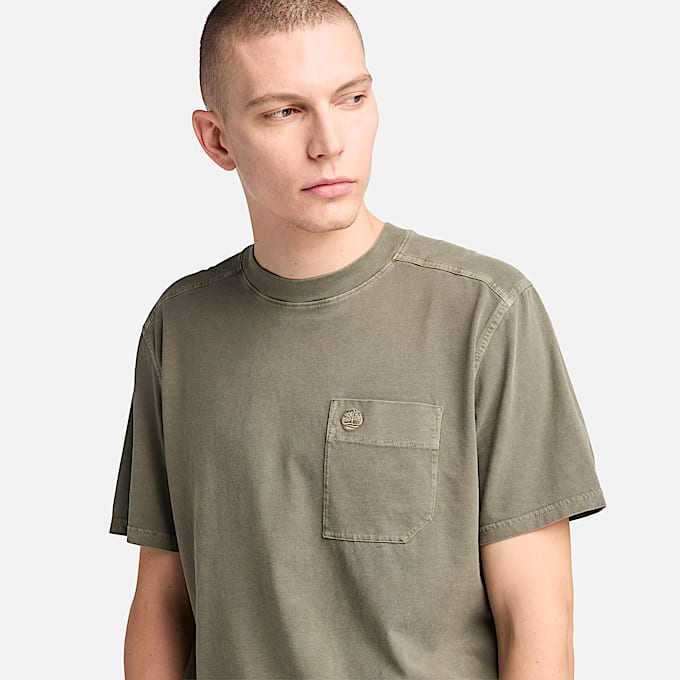Merrymack River Garment Dye T-Shirt for Men in Green