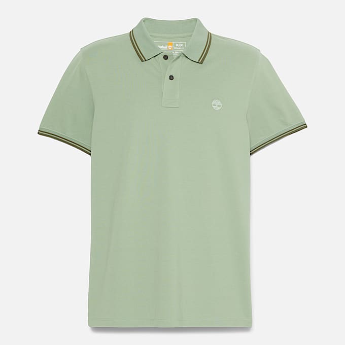 Polo in Piqué con Riga Millers River da Uomo in verde