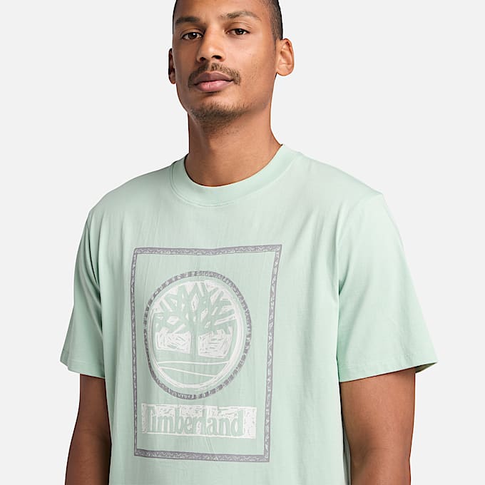 T-shirt à motif Seasonal Stack pour homme en vert