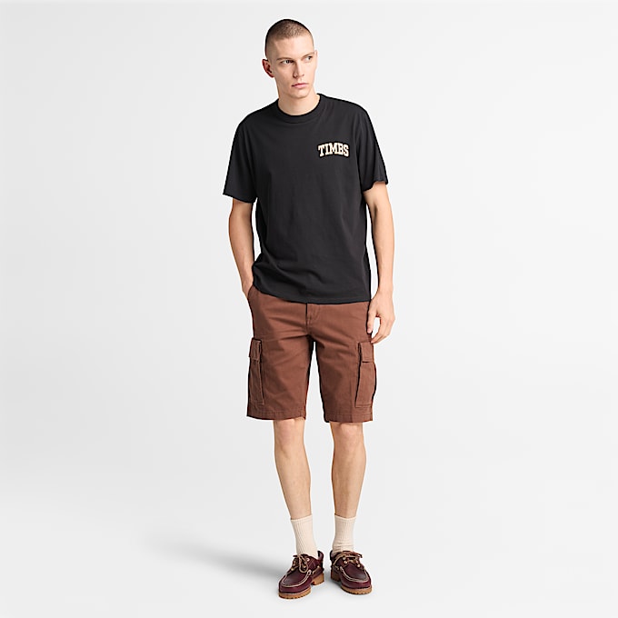 T-shirt con Grafica TIMBS da Uomo in colore nero