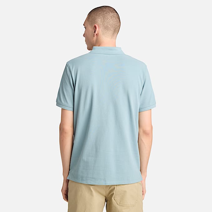 Millers River Pique Polo Shirt for Men in Light Blue