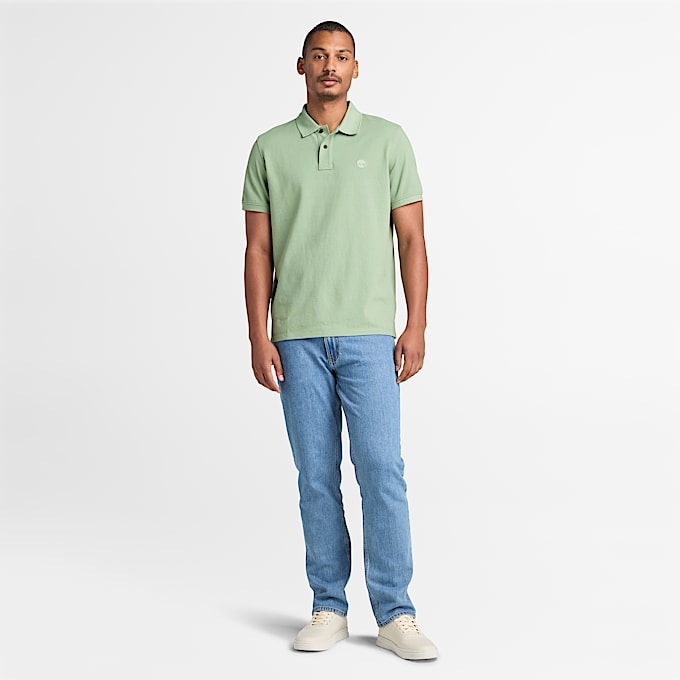 Millers River Pique Polo Shirt for Men in Green