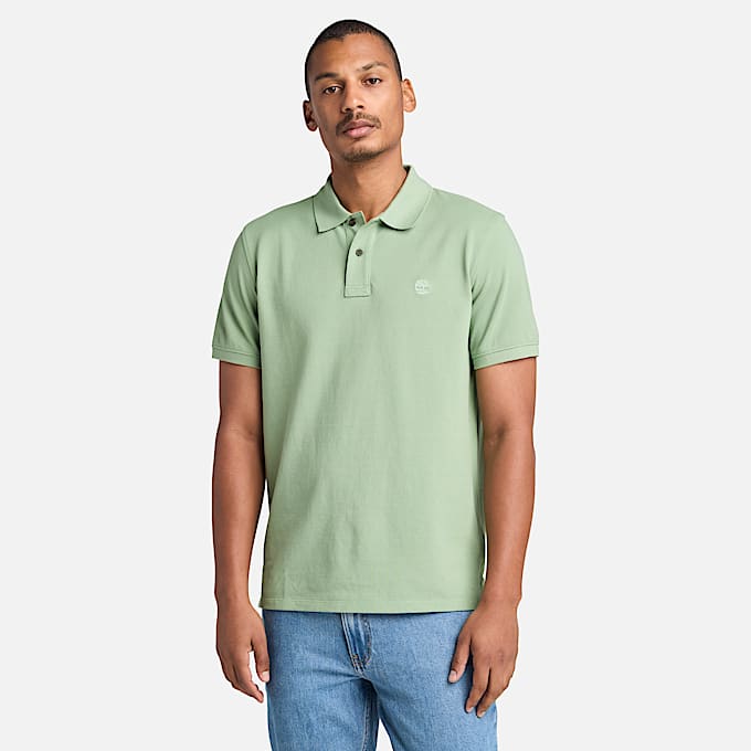 Millers River Pique Polo Shirt for Men in Green - 1