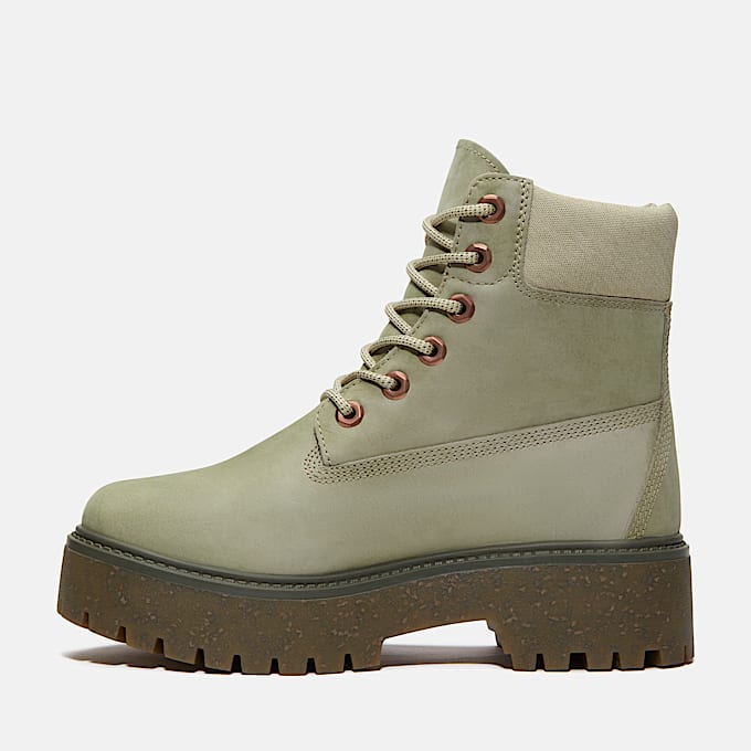 Stone Street 6-Inch Waterproof Platform Boot for Women in Light Green