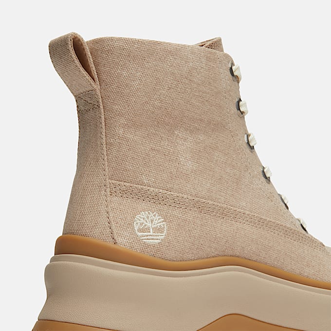 Roxie Lane Mid Lace-Up Boot for Women in Beige