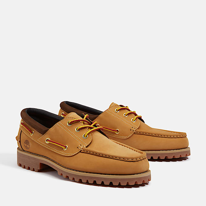 Chaussure bateau authentique cousue main à 3 œillets Timberland® pour homme en Jaune