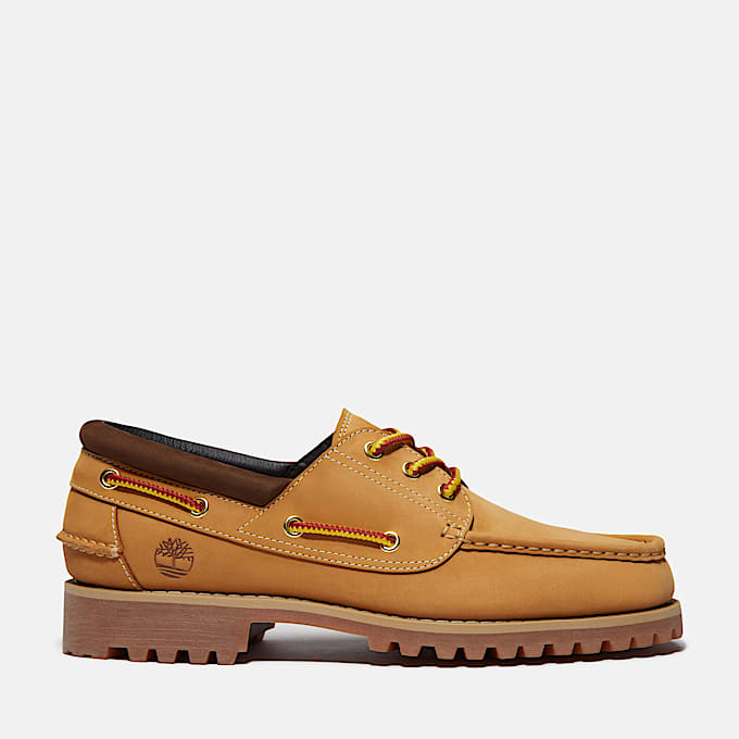 Chaussure bateau authentique cousue main à 3 œillets Timberland® pour homme en Jaune - 1