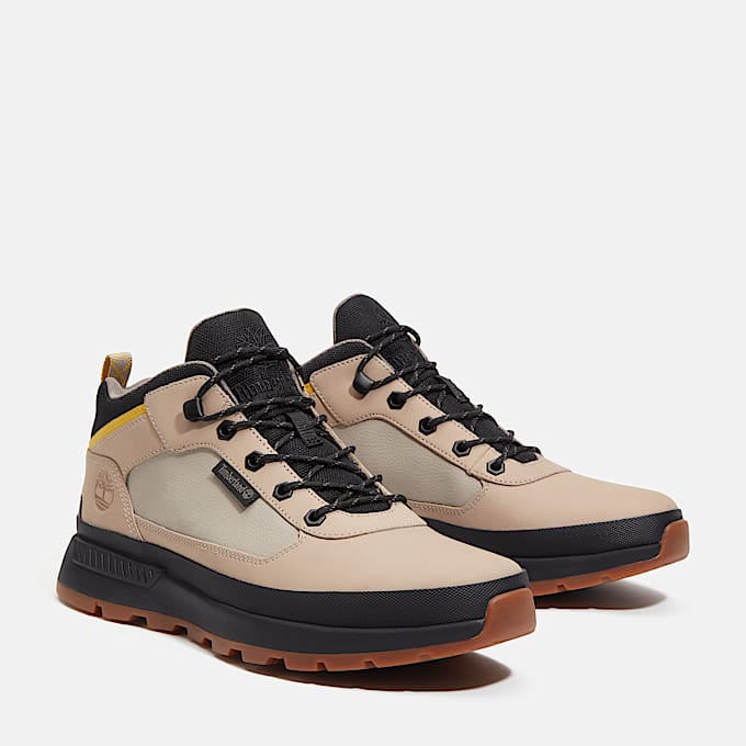 Field Trekker Lace-Up Trainer for Men in Beige