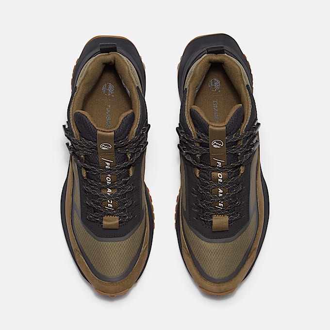Baskets mi-hautes imperméables à lacets Motion Access pour homme en vert