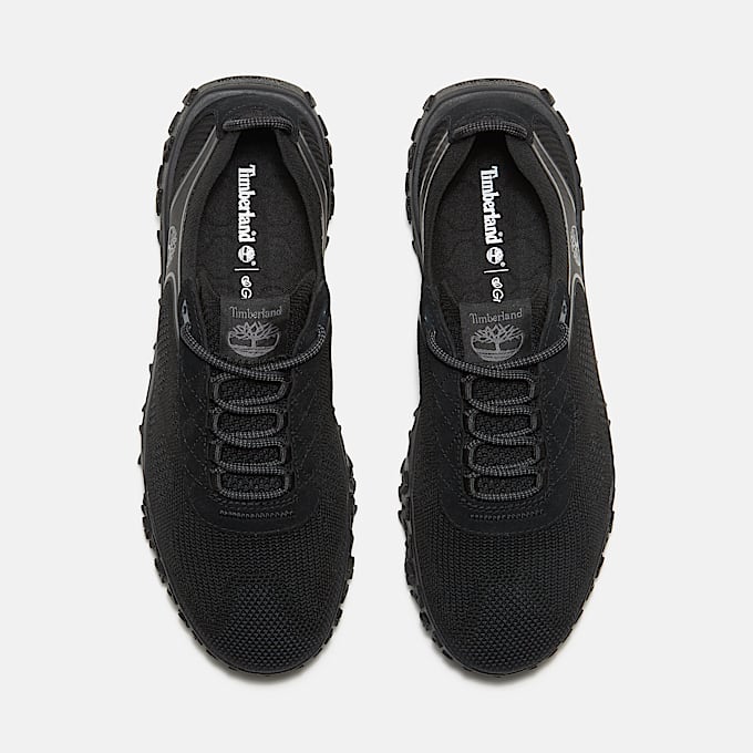 GreenStride Motion 6 Low LaceUp Trainer for Men in Black TBL Black ALT2