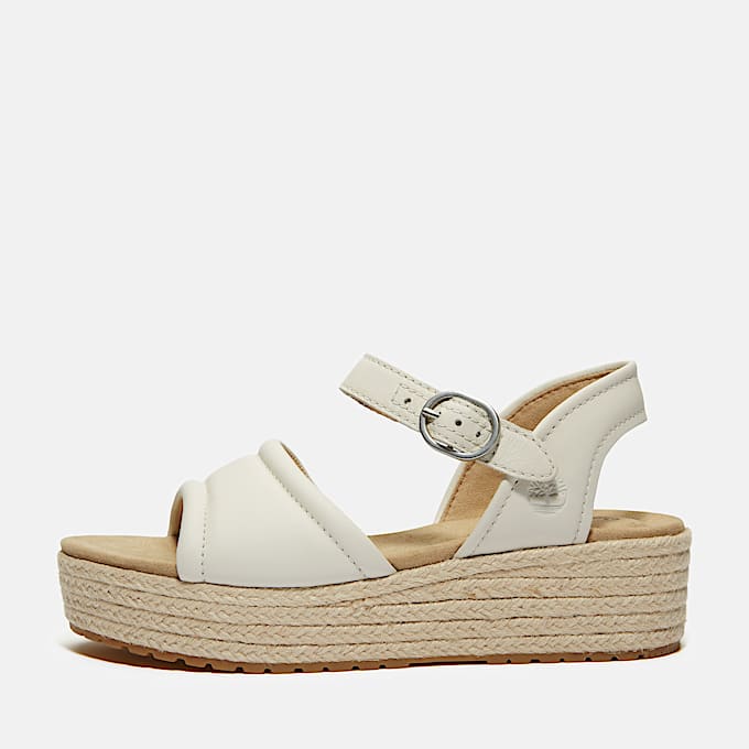 Santorini Sun Sandalen mit Fersenriemen für Damen in Weiß