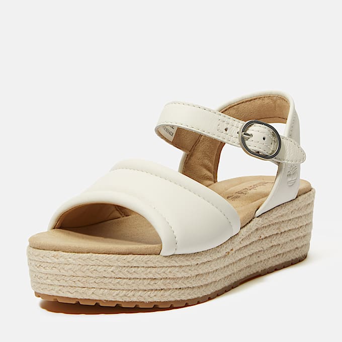 Santorini Sun Sandalen mit Fersenriemen für Damen in Weiß
