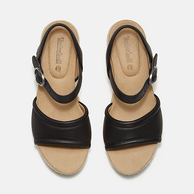 Santorini Sun Sandalen mit Fersenriemen für Damen in Schwarz