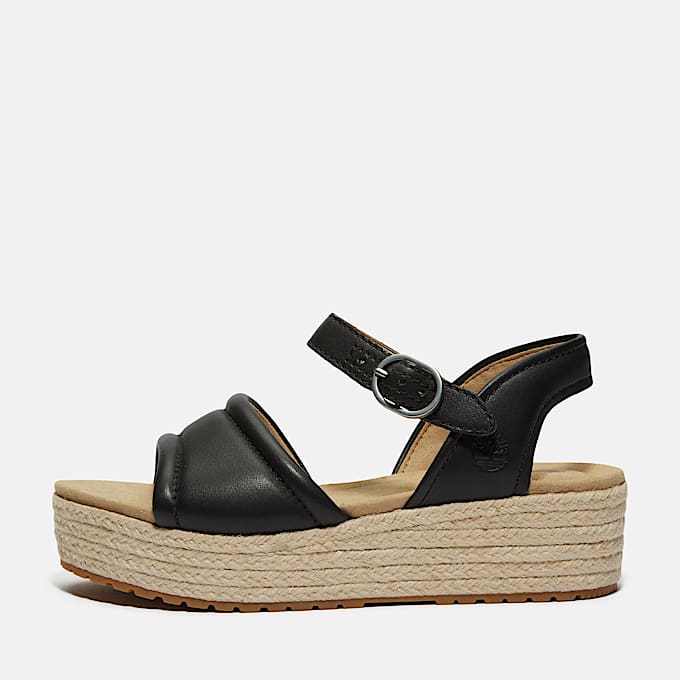 Santorini Sun Sandalen mit Fersenriemen für Damen in Schwarz