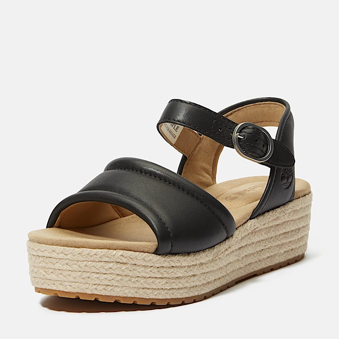 Santorini Sun Sandalen mit Fersenriemen für Damen in Schwarz