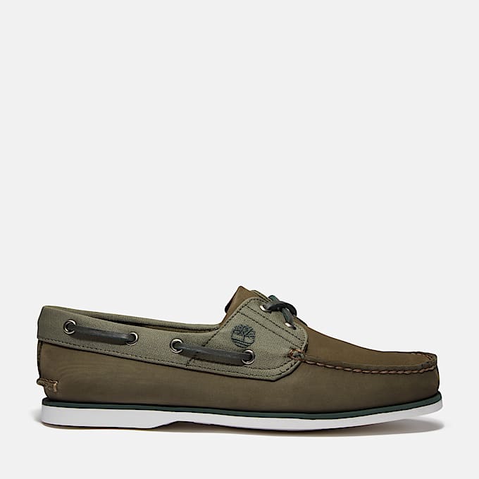 Scarpa da Barca Classic da Uomo in verde scuro - 1