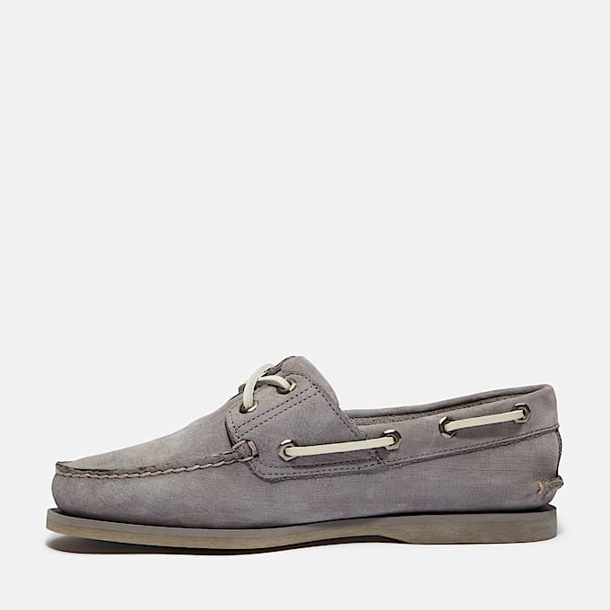 Chaussure bateau classique pour homme en gris