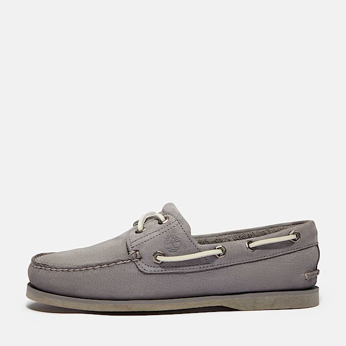 Chaussure bateau classique pour homme en gris
