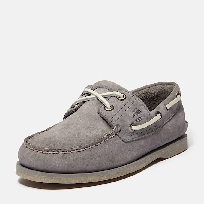 Chaussure bateau classique pour homme en gris